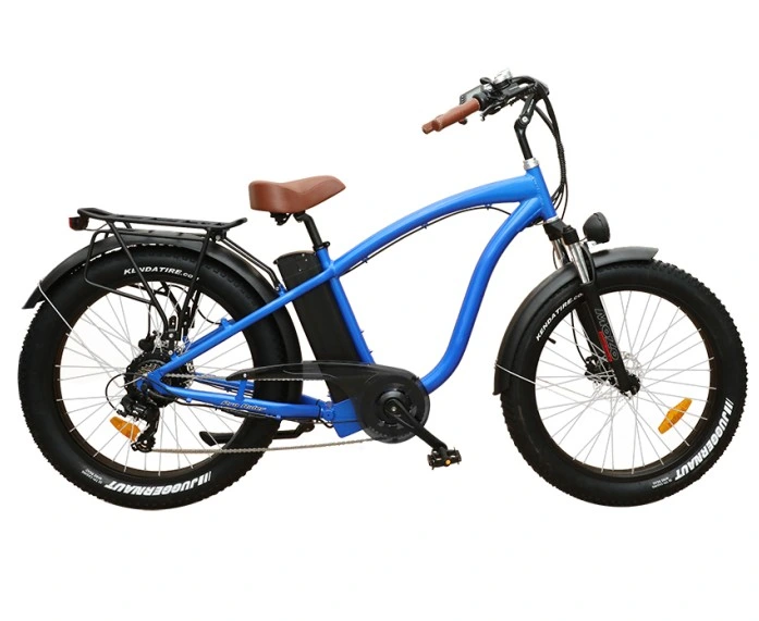 750W 4.5 Inch High Speed Fat Tire Electric Mountain Bike Cheap Man Beach Cruiser Bicycle