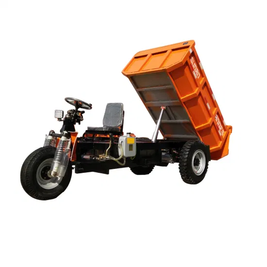 Triciclo elétrico de três rodas para mineração subterrânea / Mineração Dumper /2 toneladas Triciclo Diesel Motocicleta/Construção Mini Dumper/Triciclo Agrícola